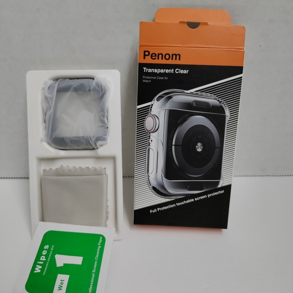 Penom Transparent Clear Protective Case for Watch MK7-44mm Black.Condition is N - Picture 1 of 6